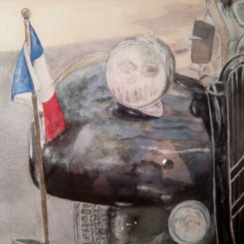 Painting titled "Liberation 1945 Cad…" by Jan, Original Artwork, Watercolor