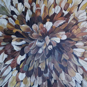 Картина под названием "Композиция "цветок…" - Джамиля Касымова, Подлинное произведение искусства, Акрил