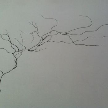 Dibujo titulada "Ink line" por Jan Schrijver, Obra de arte original, Tinta
