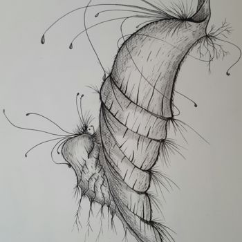 Drawing titled "Birth" by Jan Schrijver, Original Artwork, Ink