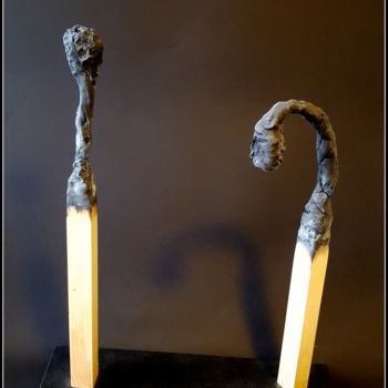 Sculpture titled "At the end of a hot…" by Jan Schrijver, Original Artwork, Mixed Media