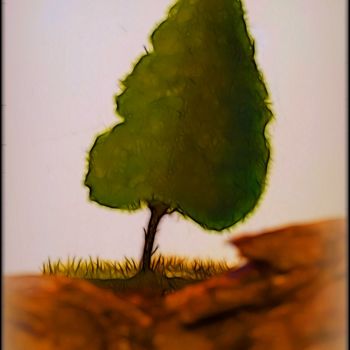 数字艺术 标题为“Leaning tree” 由Jan Schrijver, 原创艺术品