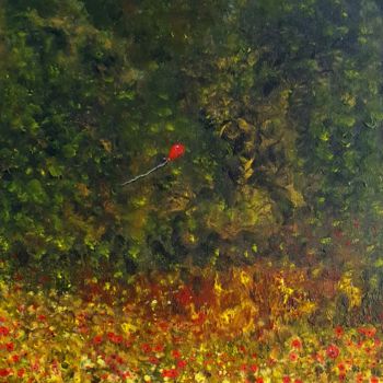 「The red balloon」というタイトルの絵画 Jan Schrijverによって, オリジナルのアートワーク, アクリル