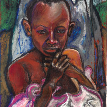 Peinture intitulée "african-princess.jpg" par Janas Durkee, Œuvre d'art originale