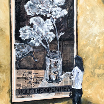 Картина под названием "Hold The Open Heart" - Jan Raats, Подлинное произведение искусства, Масло