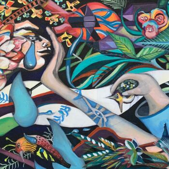 Pintura titulada "Summer Dream" por Jane Sukiasyan, Obra de arte original, Acrílico