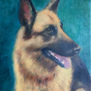 Painting titled "George" by Jane Wong, Original Artwork, Oil