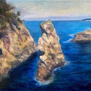 Pintura intitulada "Point Reyes after G…" por Jane Wong, Obras de arte originais, Óleo
