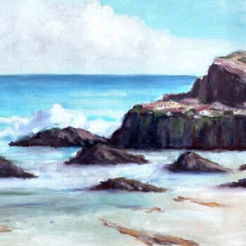 Painting titled "Laguna Beach Enchan…" by Jane Wong, Original Artwork, Oil