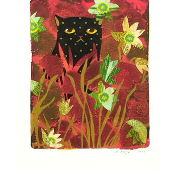 "A cat named Jack Bl…" başlıklı Tablo Margot Raven tarafından, Orijinal sanat, Akrilik