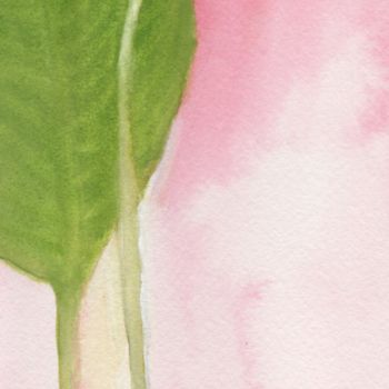 Peinture intitulée "My Peace Lily II" par Janel Bragg, Œuvre d'art originale, Aquarelle