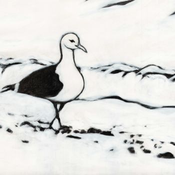 Peinture intitulée "Seagull from Washin…" par Janel Bragg, Œuvre d'art originale