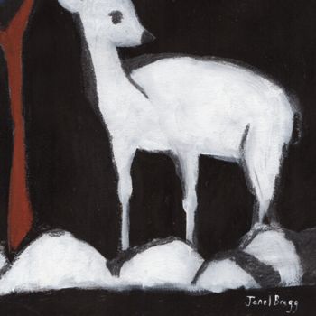 Pintura titulada "Deer from Washingto…" por Janel Bragg, Obra de arte original