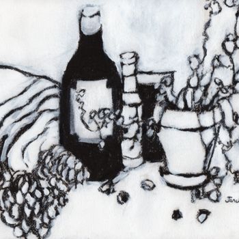 Картина под названием "Still Life with Oli…" - Janel Bragg, Подлинное произведение искусства