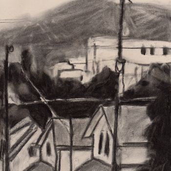 Pittura intitolato "View from Cap Sante…" da Janel Bragg, Opera d'arte originale, Altro