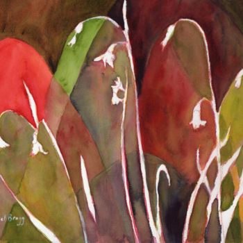 Painting titled "Snow Drops at the G…" by Janel Bragg, Original Artwork, Watercolor