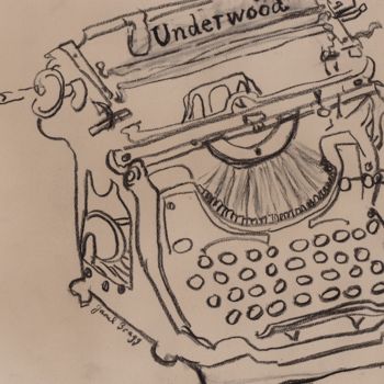 Tekening getiteld "My No. 5 1911 Under…" door Janel Bragg, Origineel Kunstwerk, Houtskool
