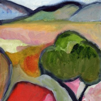 Картина под названием "Ode to Gabriele Mun…" - Janel Bragg, Подлинное произведение искусства, Акварель