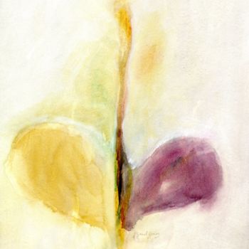 Картина под названием "Abstract in Coming…" - Janel Bragg, Подлинное произведение искусства, Акварель