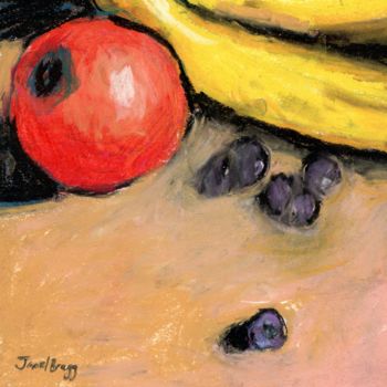 Dibujo titulada "Still Life with App…" por Janel Bragg, Obra de arte original, Pastel