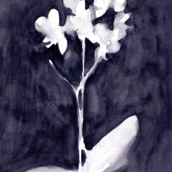 Painting titled "Orchid Impression i…" by Janel Bragg, Original Artwork, Watercolor
