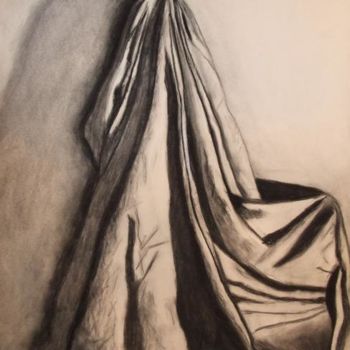 Painting titled "Draped Sheet" by Janel Bragg, Original Artwork