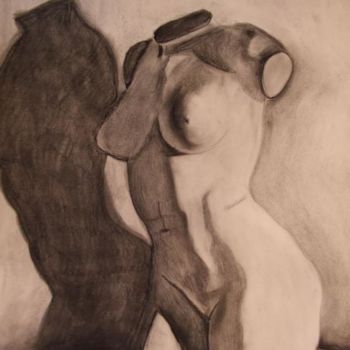 Картина под названием "Female Torso" - Janel Bragg, Подлинное произведение искусства