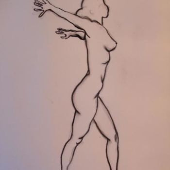 Ζωγραφική με τίτλο "Figure Studio" από Janel Bragg, Αυθεντικά έργα τέχνης