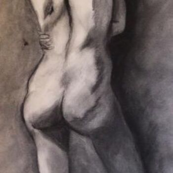 Malerei mit dem Titel "Drawing for Figure…" von Janel Bragg, Original-Kunstwerk