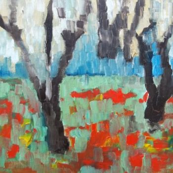 Malerei mit dem Titel "Meadow" von Janel Bragg, Original-Kunstwerk, Öl
