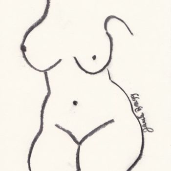 Malerei mit dem Titel "Female Figure II" von Janel Bragg, Original-Kunstwerk, Öl