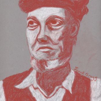 Peinture intitulée "Character Man" par Janel Bragg, Œuvre d'art originale