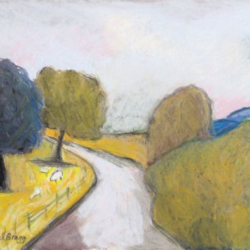 Malerei mit dem Titel "Lake District Engla…" von Janel Bragg, Original-Kunstwerk, Pastell