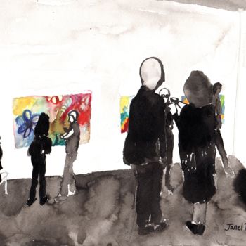 제목이 "My Gallery Opening"인 미술작품 Janel Bragg로, 원작, 잉크