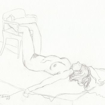 Disegno intitolato "Figure Drawing Clas…" da Janel Bragg, Opera d'arte originale, Matita