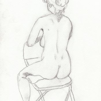 Dessin intitulée "Figure Drawing Clas…" par Janel Bragg, Œuvre d'art originale, Crayon