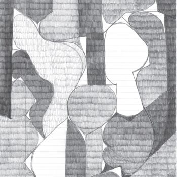 Tekening getiteld "Composition" door Janemi Lee-Grolier, Origineel Kunstwerk, Potlood