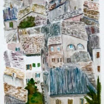 Malarstwo zatytułowany „Le Marche, Italy” autorstwa Janet Butler, Oryginalna praca