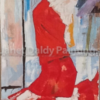 Painting titled "La danseuse de Flam…" by Janet Daldy, Original Artwork, Oil