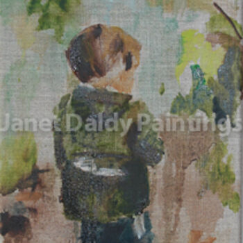 Painting titled "Mon fils dans les v…" by Janet Daldy, Original Artwork, Oil