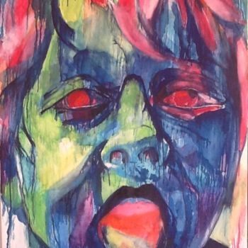 Painting titled "Arghhhhhh" by Janet Daldy, Original Artwork, Oil