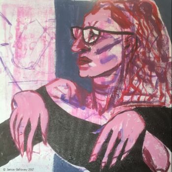 Painting titled "drama-queen-" by Janice Galloway, Original Artwork, Acrylic