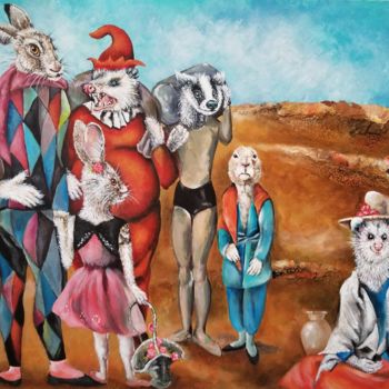 Schilderij getiteld "A Kermis for the Wi…" door Janice Serilla, Origineel Kunstwerk, Acryl Gemonteerd op Andere stijve panel…