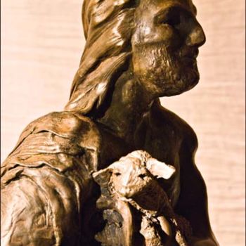 Sculpture titled "The Good Shepherd" by Janice Branley, Original Artwork