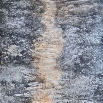 Картина под названием "A chacun son chemin" - Janick Vergé, Подлинное произведение искусства, Акварель Установлен на картон