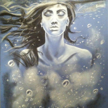 Peinture intitulée "Underwater" par Janie Richard, Œuvre d'art originale, Autre