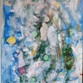 Pintura titulada "Un monde de rêve" por Janie Marty-Rozet, Obra de arte original, Oleo