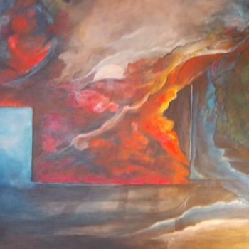 Pintura intitulada "Les 4 éléments" por Janina Bouland, Obras de arte originais, Acrílico