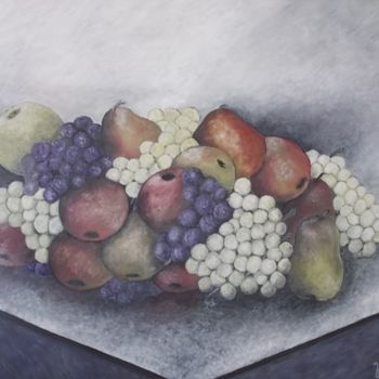 Painting titled "Fruits d'automne" by Janina Bouland, Original Artwork, Oil