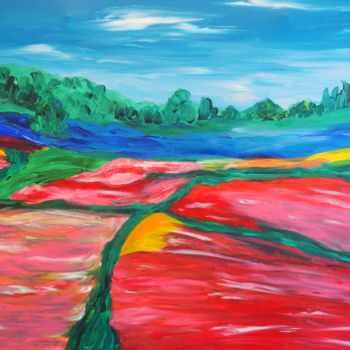 Malarstwo zatytułowany „The colors of nature” autorstwa Janina Krasnicka, Oryginalna praca, Akryl